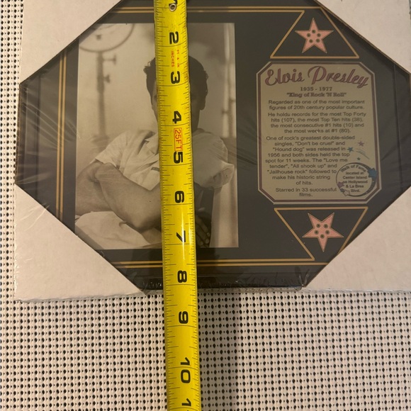 Elvis Presley photo and metal bio plate - Picture 4 of 4